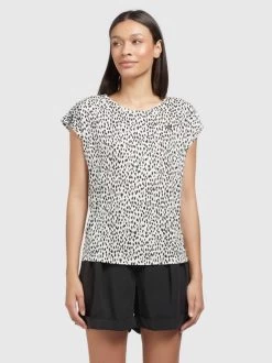 Khujo Damen T-Shirt - TALAJA2 GEPARD AOP