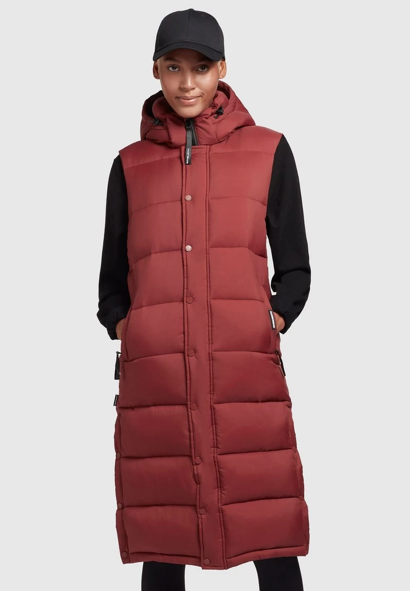 Khujo MAGNETA MATT - Weste - Rostrot