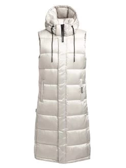 Khujo Weste TOURIN SATIN In Perlweiß