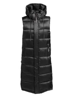 Khujo Weste TOURIN SATIN In Schwarz